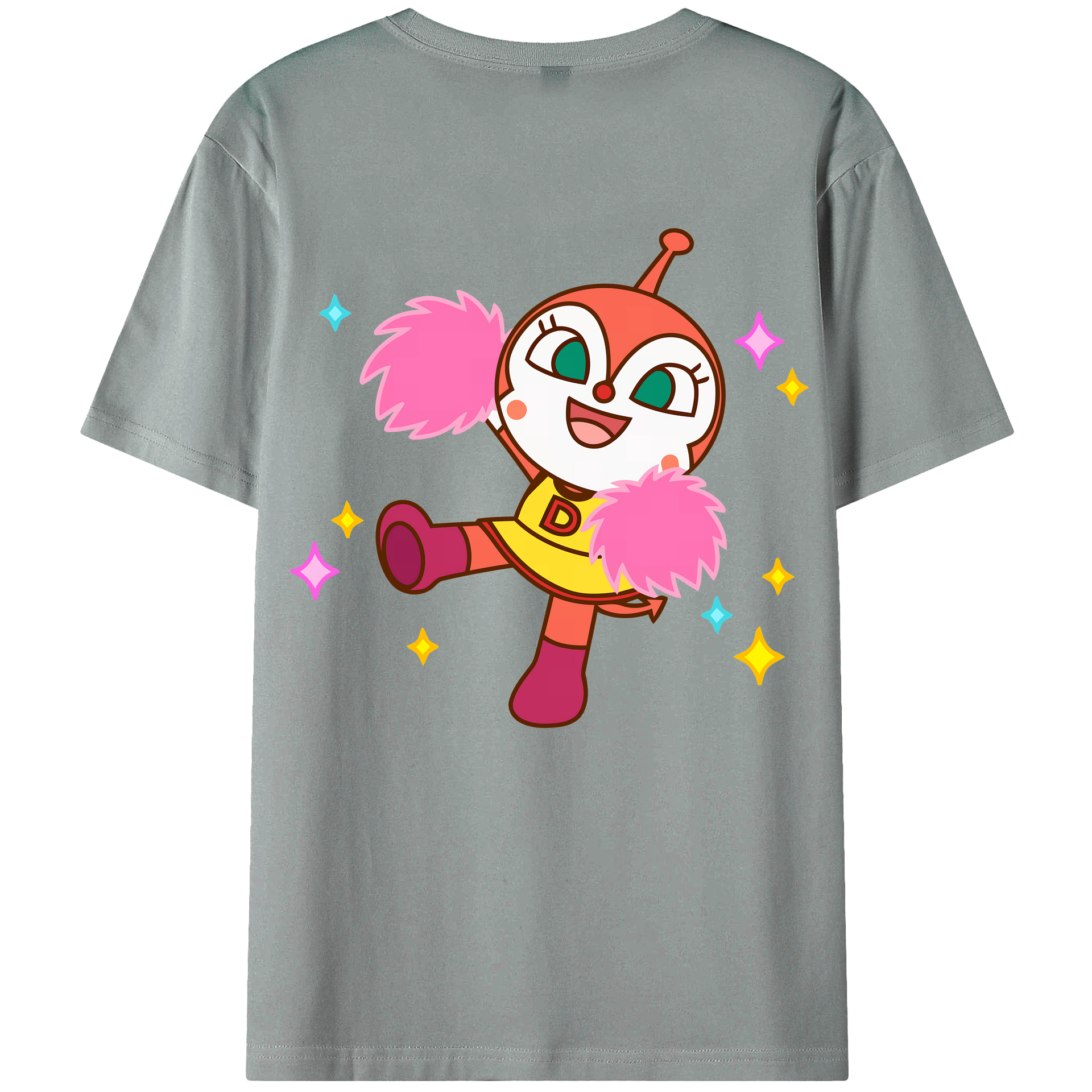 （画像用） アンパンマン Anpanman 綿100％ メンズ半袖Tシャツ（バックプリント） 通気性